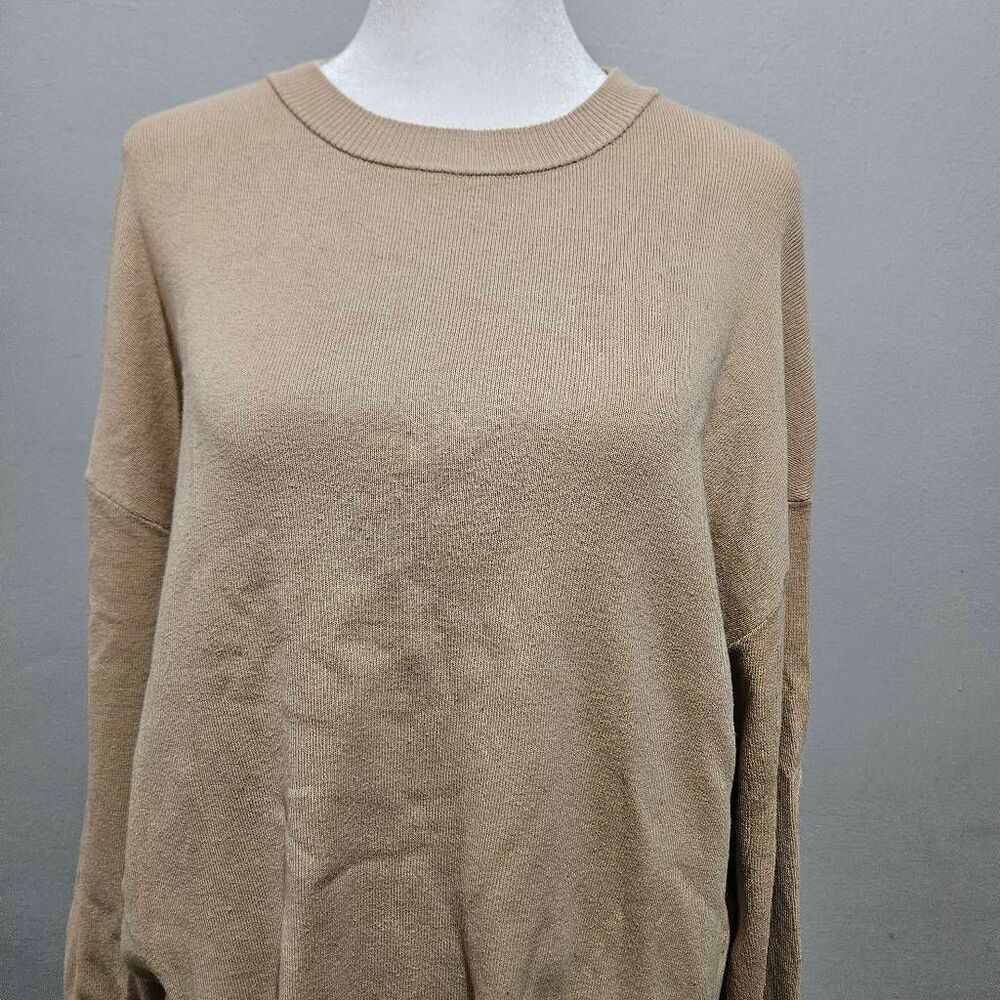 Arach&Cloz Women's Wool Blend Oversized Crewneck Fall Casual Sweater Size L - Picture 3 of 8